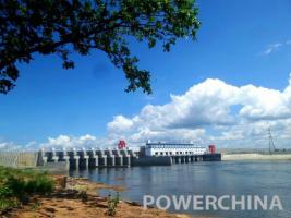 柬埔寨桑河二级水电站4#机组投产发电